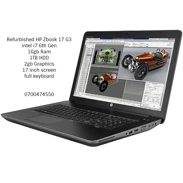 Refurbished Laptop Hp Zbook 17 G3 intel core i7 6th Gen, 16gb Ram, 1TB HDD and 2gb Graphics in Nairobi