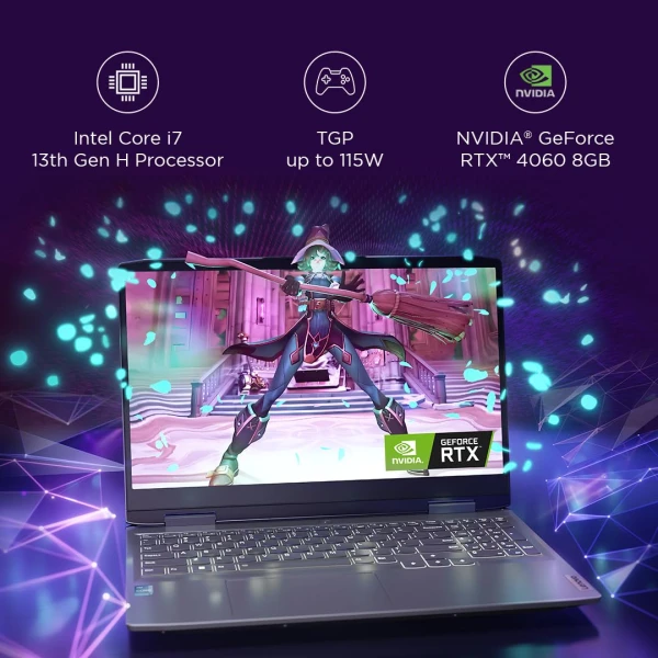 Lenovo LOQ Gaming Laptop Core i7(13650H) 16GB RAM/512GB SSD/15.6" Inches wide Screen/Win 11/RTX 4060/ Grey - Image 3