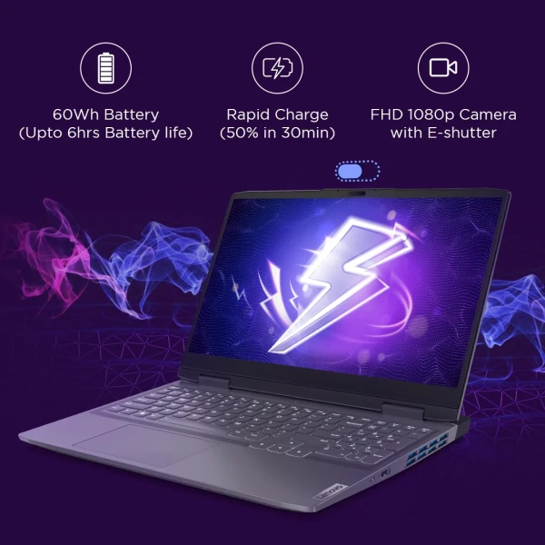 Lenovo LOQ Gaming Laptop Core i7(13650H) 16GB RAM/512GB SSD/15.6" Inches wide Screen/Win 11/RTX 4060/ Grey - Image 4