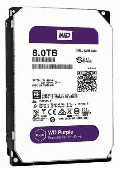 🟣 Western Digital WD Purple Pro 8TB AI Surveillance HDD