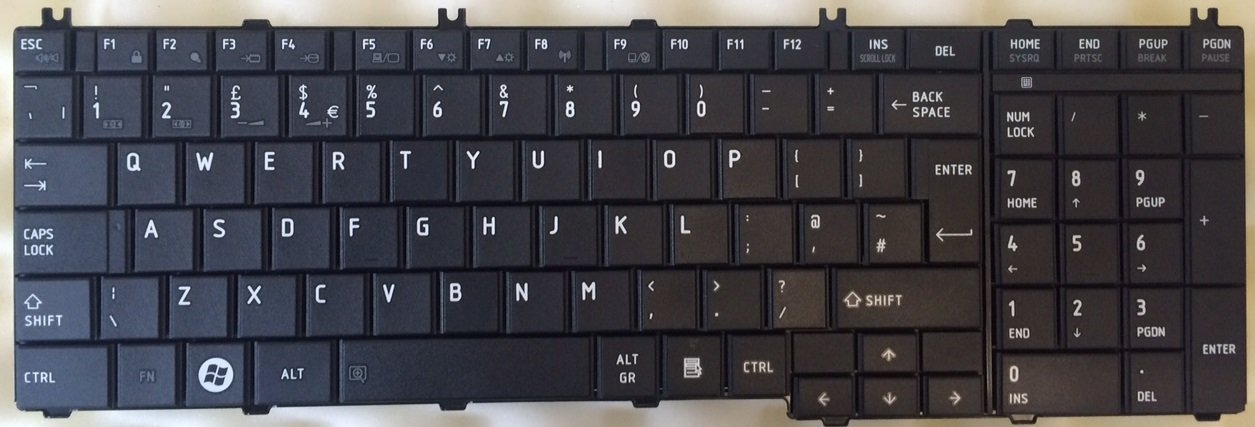 Keyboards4Laptops German Layout Black Replacement Laptop Keyboard Compatible with Toshiba Satellite C660-2DL 