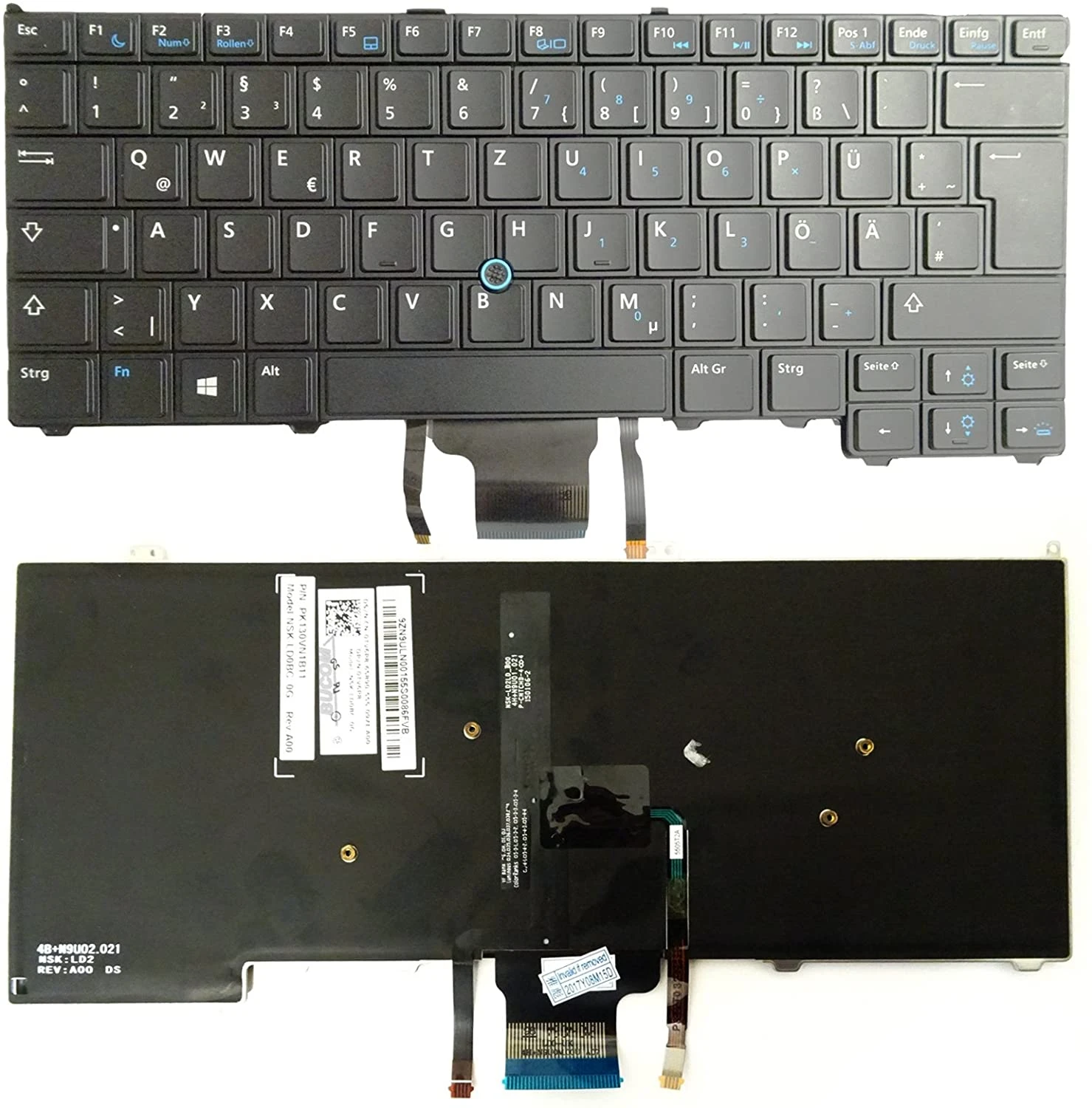 Laptop Keyboard for Dell Latitude 12 7000 E7240 E7440 with Track Point