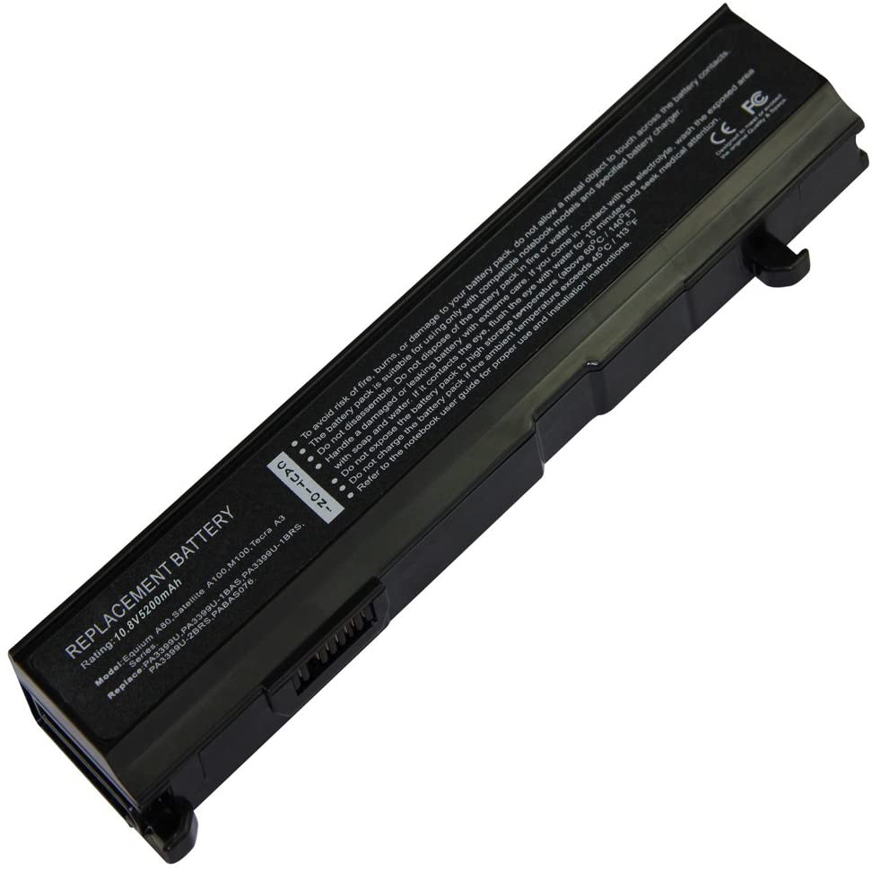 5200mAh Li-Ion Laptop Battery For Toshiba Satellite A100/A105/A135/A80/M45 (PA3451U-1BRS, PA3465U-1BRS)