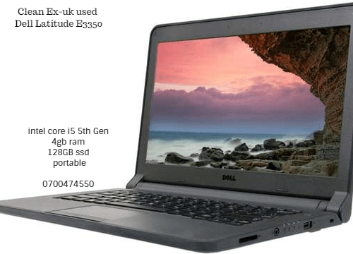 Ex-uk refurbished Laptop Dell latitude E3350 intel core i5 5th Gen, 4gb Ram, 128GB SSD in Nairobi