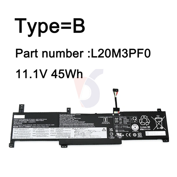 Lenovo IdeaPad 3-14ITL6 3-15ITL6 3-17ITL6 replacement Laptop Battery Li-ion Voltage 11.1V Capacity:45Wh/4054mAh